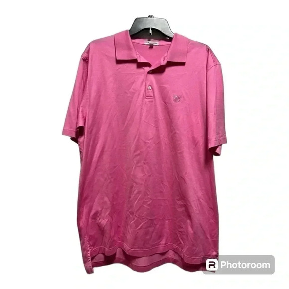 Peter Millar 3-Button Polo Pink Sz Large EUC - Picture 1 of 3